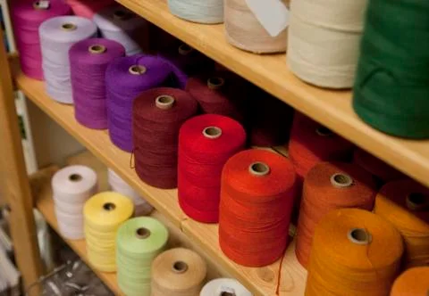 Spools or bobbins Stock Photos