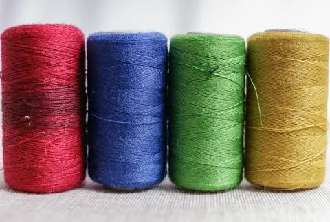 Spools of sewing thread Foto stock