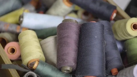 Spools of thread Video stock 69144417
