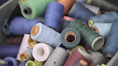 Spools of thread Video stock 69144481