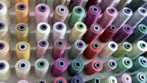 Spools of thread Stock Footage 73148254