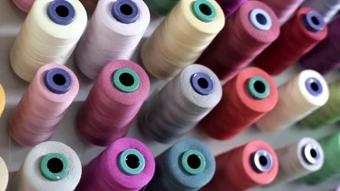 Spools of thread Stock Footage 73148314