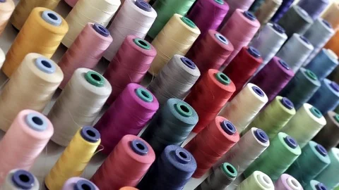 Spools of thread Stock Footage 73148365