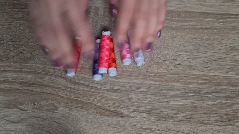  Spools Of Thread  Stock Footage 152410563