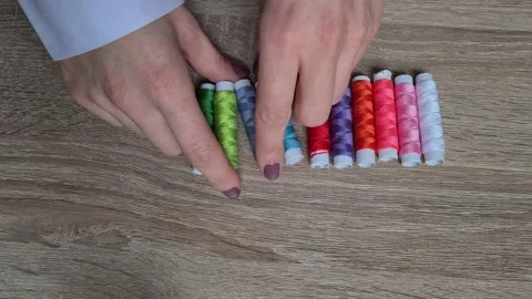  Spools Of Thread  Stockbeeldmateriaal 152410586