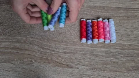  Spools Of Thread  Stock Footage 152410622