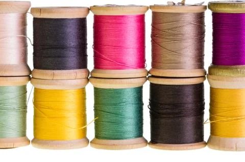 Spools of thread isolated on white Stock-Fotos