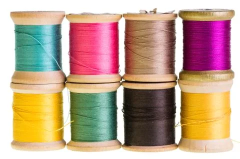 Spools of thread isolated on white Stock-Fotos