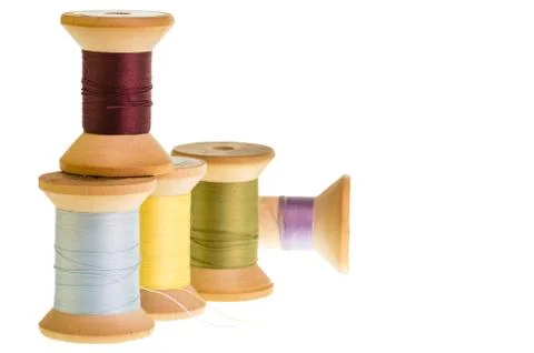 Spools of thread isolated on white Stock-Fotos