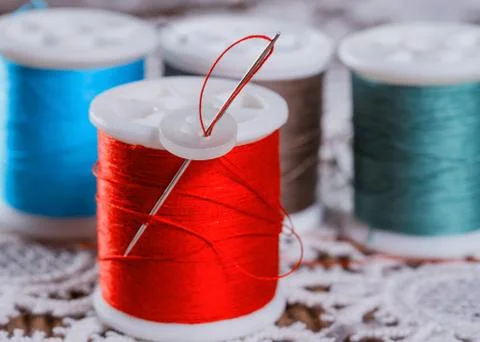 Spools of thread Stock Photos