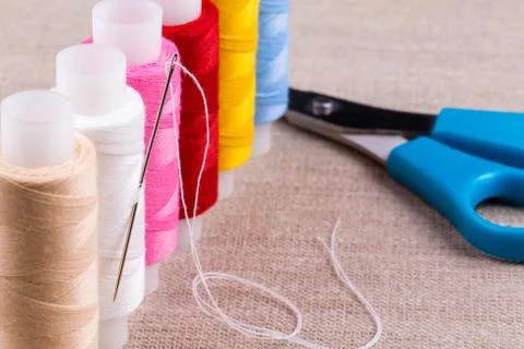 Spools of thread. Stock Photos