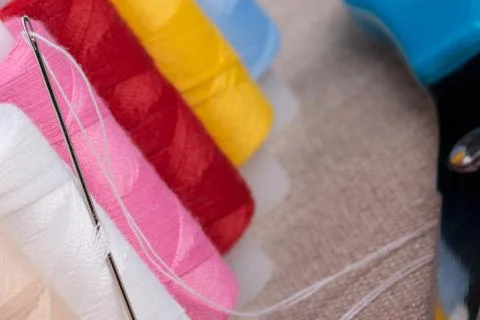 Spools of thread. Stock Photos