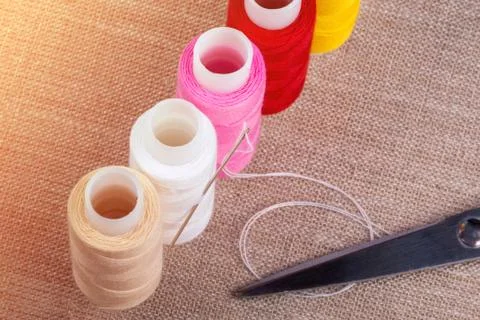 Spools of thread. Stock Photos