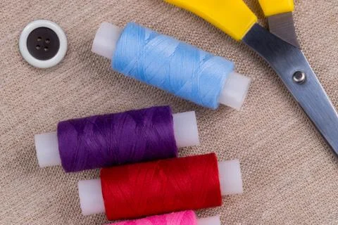 Spools of thread. Stock Photos
