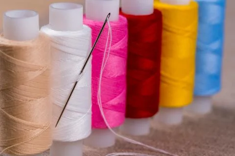 Spools of thread. Stock Photos