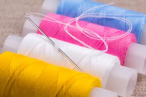 Spools of thread. Stock Photos