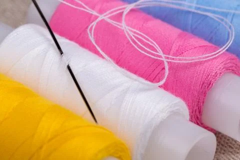 Spools of thread. Stock Photos