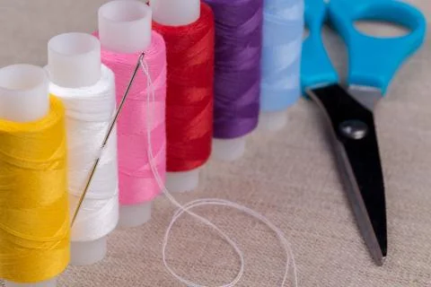 Spools of thread. Stock Photos