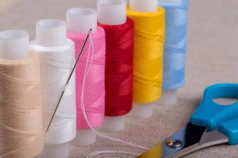 Spools of thread. Stock Photos
