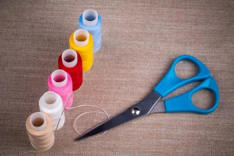 Spools of thread. Stock Photos