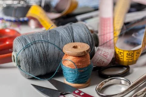 Spools of thread Foto stock