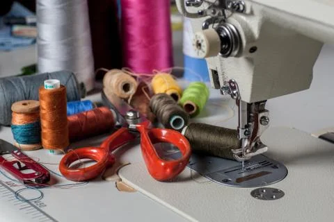 Spools of thread Foto stock