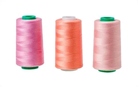 Spools thread. Set of different sewing spool with threads. Stock Photos