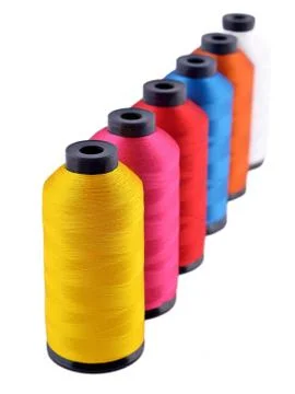 Spools of threads isolated on a white background Stock Photos