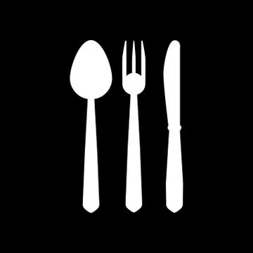 The spoon and fork and knife icon Stock-Illustration