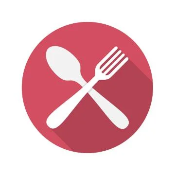 Spoon and Fork Icon Stock Illustration