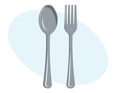 Spoon and fork icon. Illustration of a set of cutlery. Vector illustration Stock Illustration
