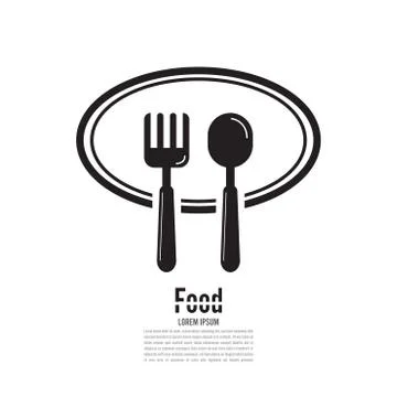 Spoon and Fork Icon Vector. food icon design template. Stock Illustration