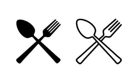 Spoon and fork icon vector. spoon, fork and knife icon vector. restaurant s.. Stock Illustration