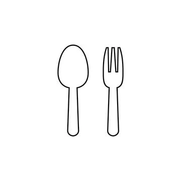 Spoon and fork icon vector. spoon, fork icon vector. restaurant icon Stock Illustration