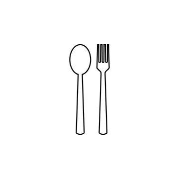 Spoon and fork icon vector. spoon, fork icon vector. restaurant icon Stock Illustration