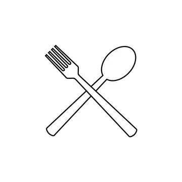 Spoon and fork icon vector. spoon, fork icon vector. restaurant icon Stock Illustration