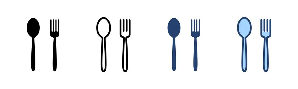 Spoon and fork icon vector. spoon, fork and knife icon vector. restaurant s.. Stock Illustration