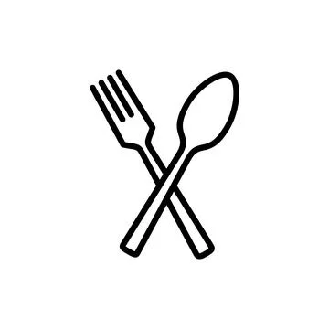 Spoon and fork icon vector. spoon, fork and knife icon vector. restaurant s.. Stock Illustration