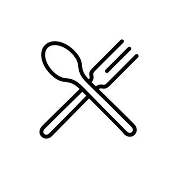 Spoon and fork icon vector illustration. spoon, fork and knife icon vector... Stock Illustration