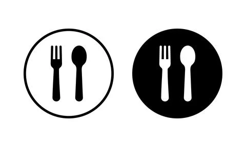 Spoon and fork icon vector illustration. spoon, fork and knife icon vector... Stock Illustration