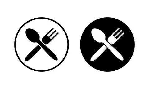 Spoon and fork icon vector illustration. spoon, fork and knife icon vector... Stock Illustration