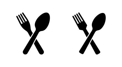 Spoon and fork icon vector. spoon, fork and knife icon vector. restaurant s.. Stock Illustration
