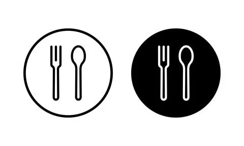 Spoon and fork icon vector illustration. spoon, fork and knife icon vector... Stock Illustration