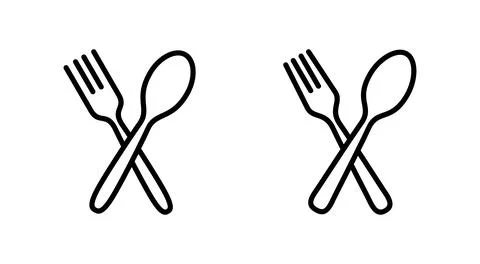 Spoon and fork icon vector. spoon, fork and knife icon vector. restaurant s.. Stock Illustration