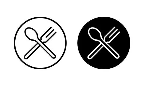 Spoon and fork icon vector illustration. spoon, fork and knife icon vector... Stock Illustration