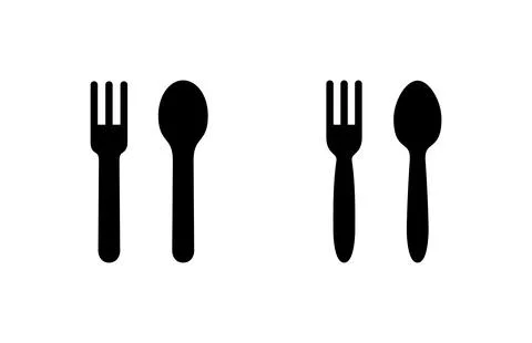 Spoon and fork icon vector illustration. spoon, fork and knife icon vector... Stock Illustration