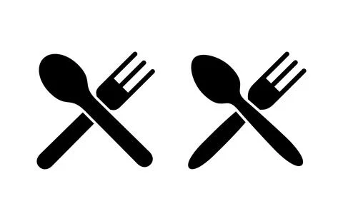 Spoon and fork icon vector illustration. spoon, fork and knife icon vector... Stock Illustration