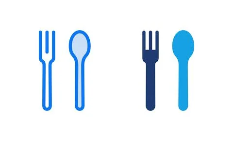 Spoon and fork icon vector illustration. spoon, fork and knife icon vector... Illustrazione stock