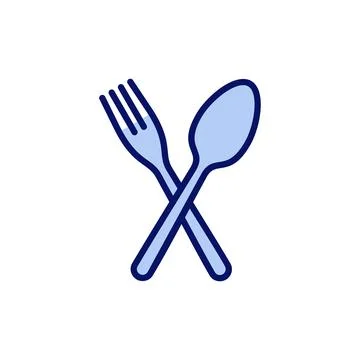 Spoon and fork icon vector. spoon, fork and knife icon vector. restaurant s.. Stock Illustration