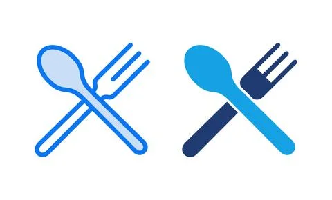Spoon and fork icon vector illustration. spoon, fork and knife icon vector... Stock Illustration